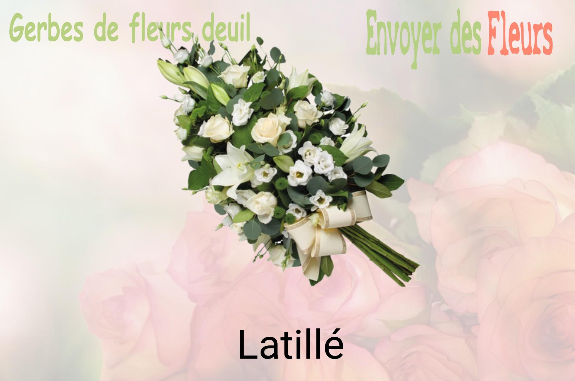 Gerbe de fleurs de deuil livrée à Latillé